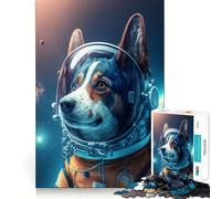 Space Dog Fantasy Jigsaw Puzzles for Adults1000 Pieces Memory Gain Stress Relief Design Assembly Memorable Gift (38x52cm)