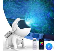 SPACE DOG Smart Starry Sky Galaxy Projector with Remote and App Control | Built-in Bluetooth Speaker with White Noise for Children (Bluetooth)