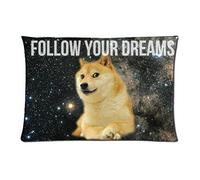 Space Doge Follow Your Dreams Rectangle Pillowcase Covers Standard Size 16"x24"