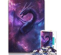Space Dragon Adult Jigsaws 1000 Pieces Difficult,Help The Brain Exercise Addictive Toys to Cultivate Patience Great Gift 50x75cm