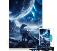 Space Dragon And Planets 1000 Piece Jigsaw Puzzle for Teenagers Fine Logic Toy Relaxing Fun Neat Edge Wall Art Decor (38x26cm)