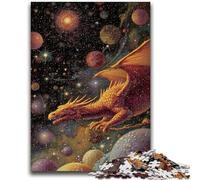 Space Dragon Jigsaw Puzzles for Adults 1000 Jigsaws,Challenging Game Gifts for Is Ideal As A Gift for The Whole Family (50x75cm)