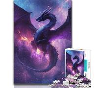Space Dragon Jigsaws Puzzles 1000 Pieces for Teenagers Gifts,Challenging Game And Family Play with Fully Interlocking Randomly Shaped Pieces 38x26cm