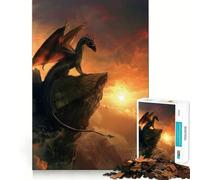 Space Dragon On A Cliff 1000 Piece Jigsaw Puzzles for Teenagers Jigsaw Smart Toy Indoor Play Accurate Cut (38x26cm)