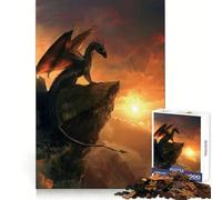 Space Dragon On A Cliff 1000 Pieces Jigsaws Adults Puzzles Gifts Mind Challenge Toy Easy Leisure Precise Cut (38x52cm)