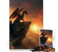 Space Dragon On A Cliff Jigsaw Puzzles 1000 Piece for Teenagers Logic Ability Toy Relaxing Fun Accurate Cut Artistic Gift (50x75cm)