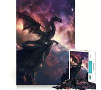 Space Dragon On The Edge 1000 Piece Jigsaw Puzzles for Adults Jigsaw Mind Play Home Pastime Clean Edge Lovely Present (38x52cm)