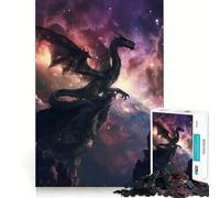 Space Dragon On The Edge 1000 Pieces Jigsaw Puzzles for Teenagers Memory Upgrade Casual Relax Sharp Cut Art Display (50x75cm)