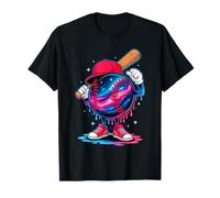 Space Dripping Galaxy Baseball Player Vibes T-Shirt