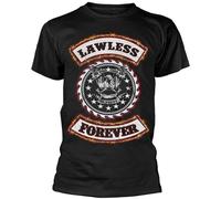 SPACE DUCK Wasp 'Lawless Forever' T Shirt W.A.S.P. Black L
