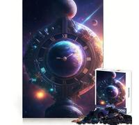 Space Earth Clock Jigsaw Puzzles 1000 Piece for Teenagers Logic Ability Toy Relaxing Fun Accurate Cut Artistic Gift (50x75cm)