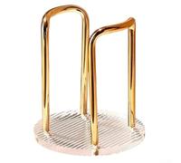 Space Efficient Acrylic Cup Dispenser for Home and Office, Waterproof Construction for Long-Term Use in Beverage Stations (Single seat - gold)