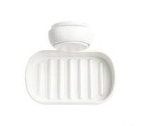 Space Efficient Bathroom Soap Rack Easy to Mount Without Damage to Walls (Single layer White)