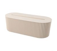 Space Efficient Cable Organizer Box for Keeping Your Electronics Tidy and Organized at Home or Office (White)