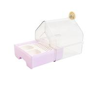 Space Efficient Conure Bath Feed Container Clear Observation Panel Secure Arrange Swallow Habitats Simple Bird Feeding Bath