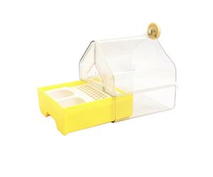 Space Efficient Conure Bath Feed Container Clear Observation Panel Secure Arrange Swallow Habitats Simple Bird Feeding Bath