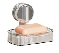 Space Efficient Design of the Wall Mountable Soap Holder Allows You to Optimize Available Counter Space in Bathrooms (Transparent)
