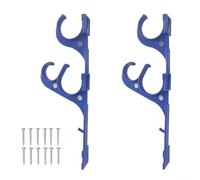 Space Efficient Pool Pole Organizer Set with ABS Construction, for Hanging Pool Poles, Brushes, Leaf Skimmers and Garden Equipment Outdoors (2pcs)