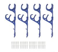 Space Efficient Pool Pole Organizer Set with ABS Construction, for Hanging Pool Poles, Brushes, Leaf Skimmers and Garden Equipment Outdoors (4pcs)