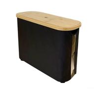 Space Efficient Toilet Paper Storage Box with Lid, Helps Keep Your Bathroom Essentials Organized (Black)