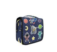 Space Element Cool Galaxy Hanging Foldable Toiletry Cosmetic Bag Makeup Travel Organizer Bags Case for Women Girls Bathroom