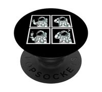 Space Enthusiast Photo Booth Galaxy Astronomy Stargazer PopSockets Adhesive PopGrip