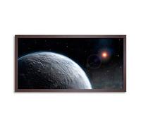 Space ESO Icy Exoplanet Planet Star Orbit Illustration Framed Wall Art Print Long 25X12 Inch