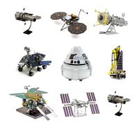 Space Exploration 3D Metal Puzzle Shuttle Hubble Space Telescope Mars Rover Model Toy for Kids Creative Jigsaw Puzzle Gift Toys ISS