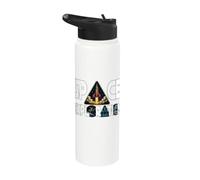 Space Exploration Astronomy Astronaut Rocket to The Unknown Stainless Steel Insulated Water Bottle