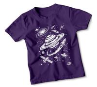 Space Exploration Kids T-Shirt Science Astronomy Planet Rocket Galaxy Cool Boys Girls Childrens Tee