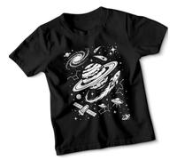 Space Exploration Kids T-Shirt Science Astronomy Planet Rocket Galaxy Cool Boys Girls Childrens Tee