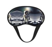 Space Exploration Print Blackout Sleep Mask - Light-Blocking, Comfortable, Ideal for Travel, Camping, Meditation, and Yoga