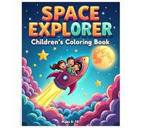 Space Explorer Coloring Book for Ages 6-10