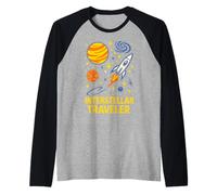 Space Explorer Interstellar Traveler Galactic Astronaut Raglan Baseball Tee