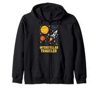 Space Explorer Interstellar Traveler Galactic Astronaut Zip Hoodie
