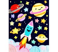 Space Explorer Notebook: Pastel Rockets & Smiling Planets: Creative Kids Journals Series
