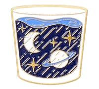 Space Explorer Pin | Enamel Pin with Astronaut and Planet, Klein, Non-precious metal