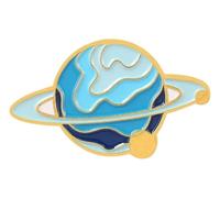 Space Explorer Pin | Enamel Pin with Astronaut and Planet, Klein, Non-precious metal