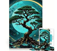 Space Fantasy Bonsai Tree Jigsaw Puzzles 1000 Piece for Teenagers Fine Logic Toy Easy Leisure Neat Edge Festival Gift (50x75cm)