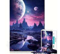 Space Fantasy Jigsaw Puzzle for Teenagers 1000 Pieces Reason Skill Toy Calming Play Exact Cut Perfect Present (38x26cm)