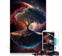 Space Fantasy Landscape Hard Jigsaw Puzzle for Adults 1000 Pieces Improve Memory Relaxed Mind Sharp Edge Stylish Gift (38x52cm)