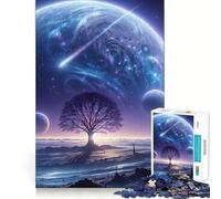 Space Fantasy Landscape Hard Jigsaw Puzzle for Adults 1000 Pieces Improve Memory Relaxed Mind Sharp Edge Stylish Gift (38x52cm)