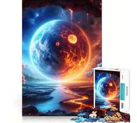 Space Fantasy Landscape Jigsaw Puzzles 1000 Piece for Adults Intellect Toy Calm Relax Precise Cut Santa Wish Item (50x75cm)