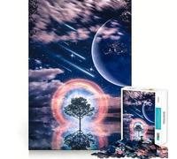 Space Fantasy Landscape Jigsaw Puzzles 1000 Pieces for Teenagers Logic Game Warm Time Precise Cut Art Collection Piece (38x52cm)