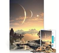 Space Fantasy Landscape Jigsaw Puzzles 1000 Pieces for Teenagers Raise Memory Easy Leisure Clean Edge Xmas Surprise (50x75cm)