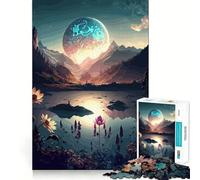 Space Fantasy Landscape Jigsaw Puzzles for Adults1000 Pieces Memory Gain Stress Relief Design Assembly Memorable Gift (38x26cm)