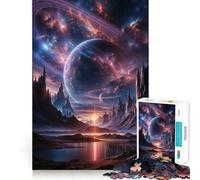 Space Fantasy Landscape Puzzles for Adults 1000 Puzzles Strengthen Memory Anxiety Relief Smooth Edge Warm Surprise (50x75cm)
