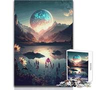 Space Fantasy Landscape Teenagers 1000 Pieces Puzzle Educational Reasoning Skill Game Ideal Thoughtful Gift for All Events Size 50x75cm