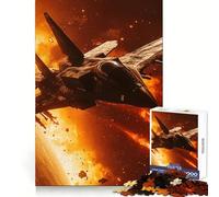 Space Fighter in Fire Jigsaw Puzzles 1000 Piece for Teenagers Fine Logic Toy Easy Leisure Neat Edge Festival Gift (50x75cm)