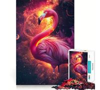 Space Flamingo Hard Jigsaw Puzzle for Adults 1000 Pieces Mind Puzzle Calm Relax Art Assembly (38x26cm)
